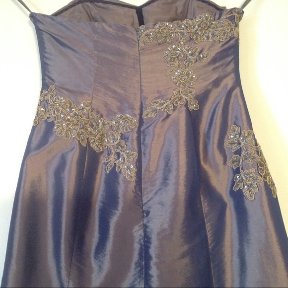 Formal beaded strapless gown with cropped jacket - Picture 2 of 8